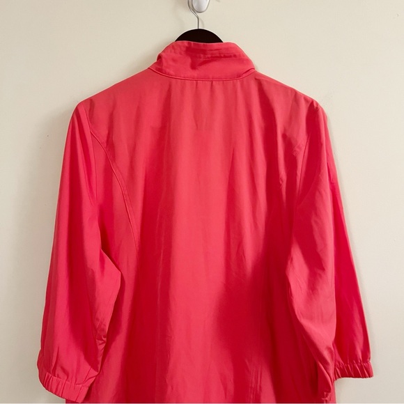 CJ Banks Pink Full Zip Front Lightweight Coat NEW Size 1X 3/4 Sleeves - Picture 9 of 10